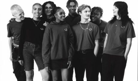 Photo from the Wagamama and PANGAIA collaboration of models wearing the new uniform