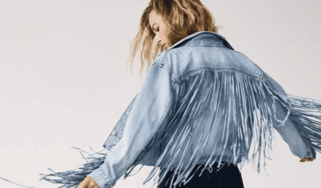 Denim Jacket with tassels