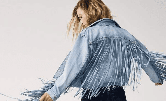Denim Jacket with tassels